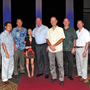 Jay Higa, Troy Fujimoto, Patrick Klein, Sara Uemura, Dennis Francis, Dave Williams, Glenn Zuehls, Darin Nakakura and Ron Nagasawa.