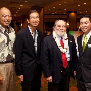 Jay Higa, Eddie Flores, Gov. Neil Abercrombie and Patrick Oki