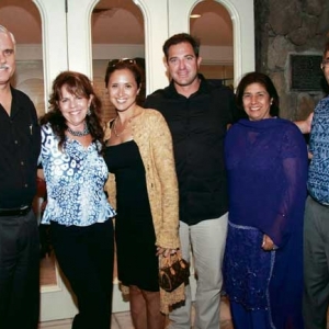 Bob and Carole Stout, Chris and Sara Lufrano, and Mira and Arun Savara