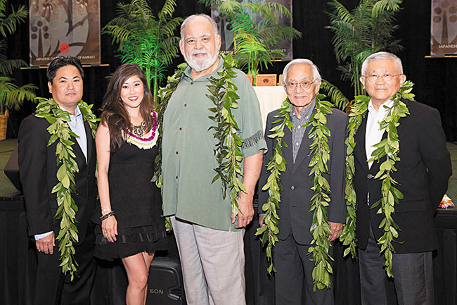 Alan Takemoto, Kristi Yamaguchi, Jesse Kuhaulua, John Hara and Tatsumi Hayashi